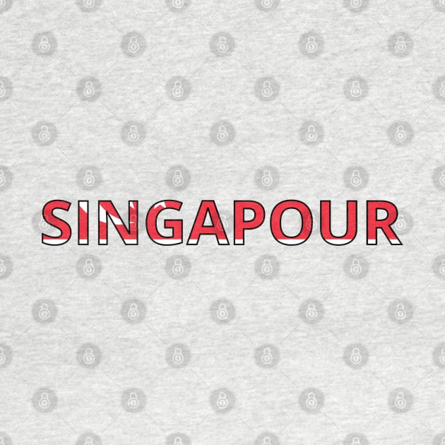 Drapeau Singapour by Pixelforma